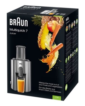Sort Braun Juicemaskine 700 1000w Sølv Multiquick - Braun Saftpressere  - 4210201045267