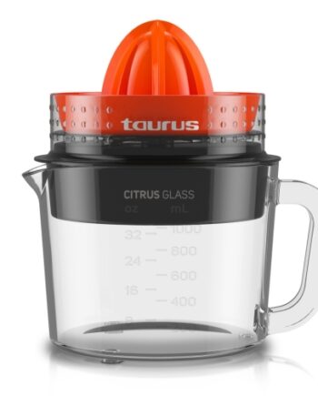 Sort Taurus Citrus Glass Rød Transparent Glas Plast - Taurus Saftpressere  - 8414234242549