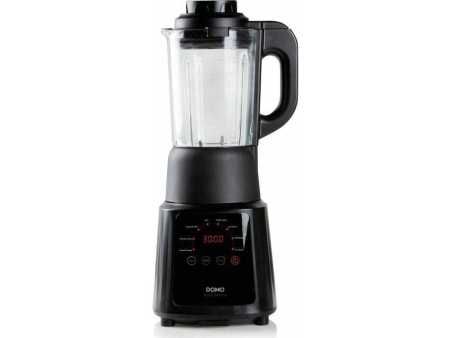 Sort Domo Do726bl Blender Til Madlavning Impulsfunktion Knusning 900 Transparent - Domo Blendere  - 5411397148667