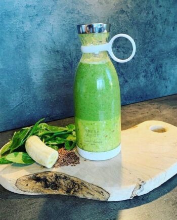 Blå Fresh Juice 350ml Bærbar Blender - Mysports Blendere